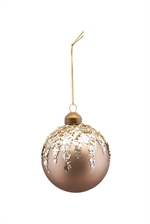 206860201 Julekugle ornament Flake beige 10 cm fra House Doctor - Tinashjem
